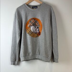 Simons - Gray Graphic Crewneck Sweatshirt Large